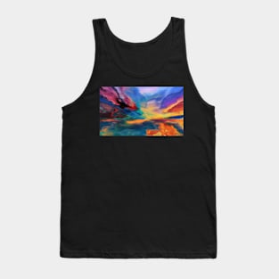 Abstract Acrylic Tank Top